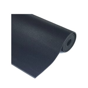 Keene Black Ribbed Rubber Matting