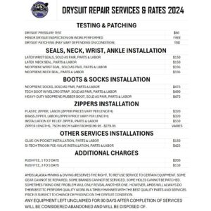Drysuit Repair Services